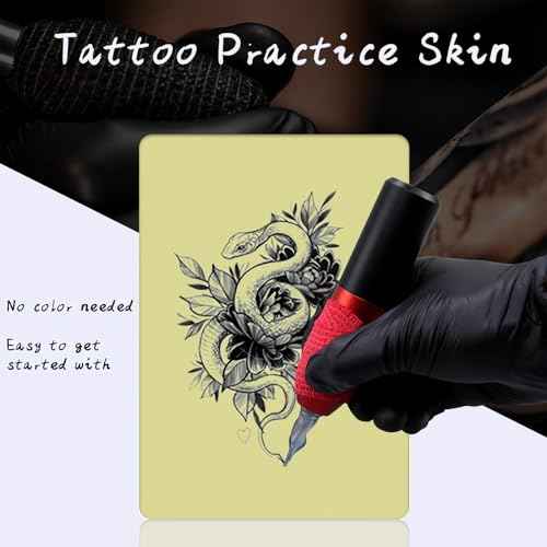 3mm Tattoo Practice Skin, 12x8 inch Double-Sided Thickened Blank Eyebrow Tattoo Fake Skin, Blank practice skin is ideal for beginners and tattoo artists
