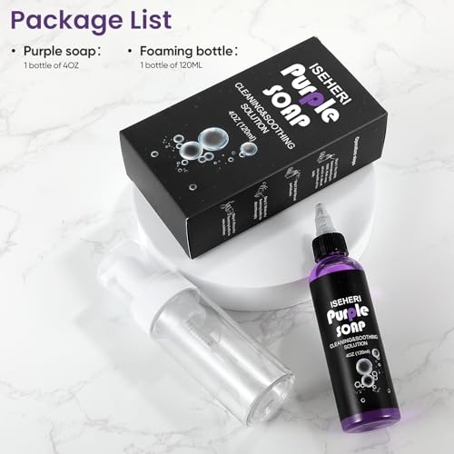 Ultra Concentrated Purple Tattoo Soap 4OZ with Foaming Bottle 120ml, Tattoo Supplies for Tattoos Piercings, Clean Skin Equipment