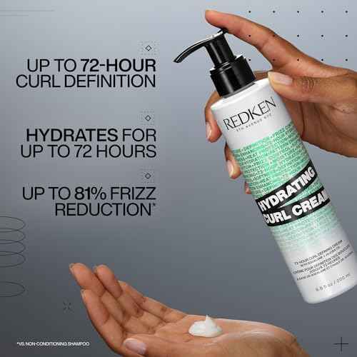Redken Hydrating Curl Cream - 72 Hour Curl Definition, Heat Protection up to 450¡ÆF, Hydrates & Reduces Frizz, With Squalane & Jojoba Oil