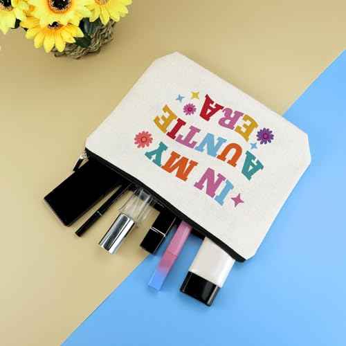 Aunt Birthday Gifts Makeup Bag Mother¡¯s Day Gifts for Aunts Auntie from Niece Cosmetic Bag New Auntie Gift for Sister Promoted To Aunt Gift Zipper Travel Toiletry Pouch