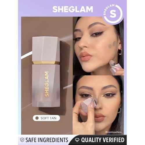 SHEGLAM Sun Sculpt Cool Toned Liquid Contour Stick Long Lasting Cream Bronzer Makeup - Soft Tan
