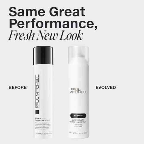 Paul Mitchell Super Clean Extra Hairspray, Long-Lasting, Firm Hold + Dry Finish, For All Hair Types, 9.5 oz