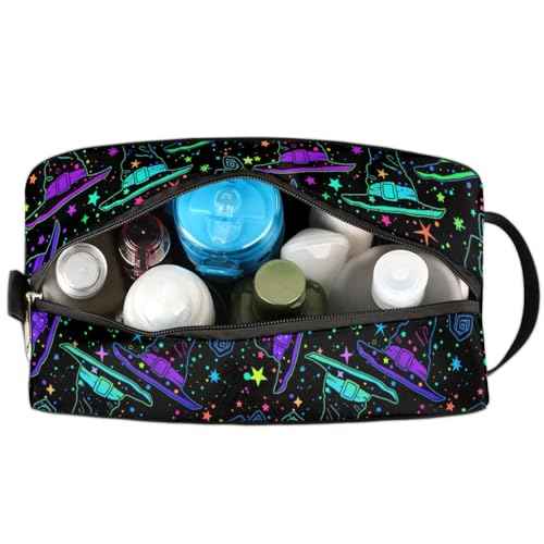 Hanging Toiletry Bag for Women Halloween Theme Witch Hat Travel Makeup Bag Organizer Toiletries Bag for Travel Size Essentials Accessories Cosmetics