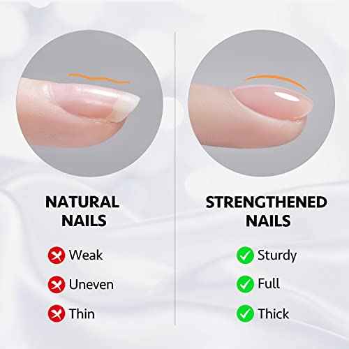 GAOY Gel Top Coat, Builder Gel and Base Coat Set, 3 Pcs 16ml Clear Glossy No Wipe Combination for UV Light Cure