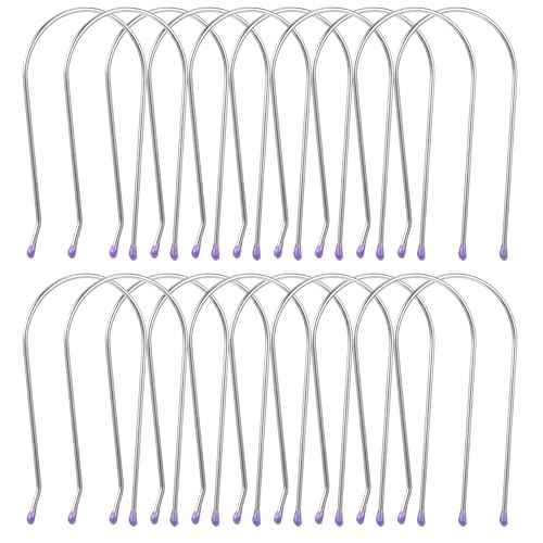 20pcs Hot Roller Pins,Hot Roller Clips for Electric Rollers,1.5 In Hots Curler Clips Replacement Kit,Portable Electric Curler Clip Fits Most Sized Rollers Curlers,Purple