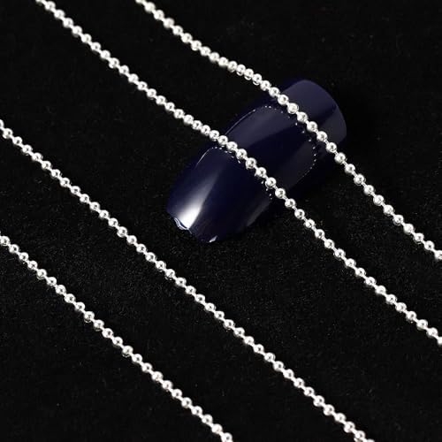 1mm Silver Gold 3D Rhinestone Metal Chain Nail Charms Nail Chains Jewelry Metal Stereo Style Accessories Steel Silver Gold Nail Art Chain for DIY Nail Ornaments Nail Art Studs for Manicure