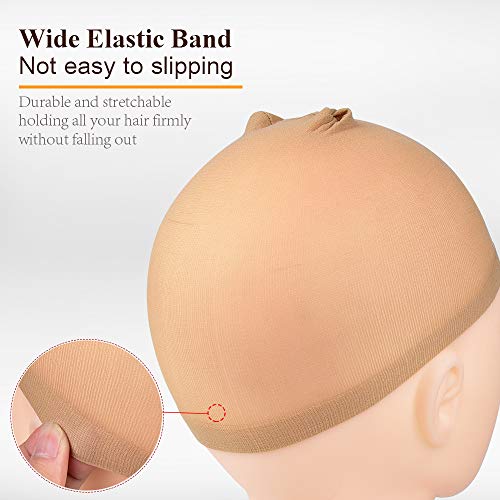 MORGLES Wig Caps for Women Non Slip, 20 Pcs Stocking Wig Caps for Lace Front, Brown and Light Brown