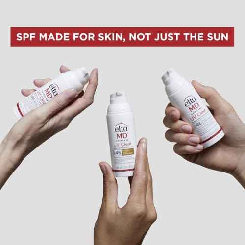 EltaMD UV Clear Tinted Sunscreen for Face, SPF 46 with Zinc Oxide, Oil-Free, Dermatologist Recommended, For Acne-Prone Sensitive Skin, 1.7 oz