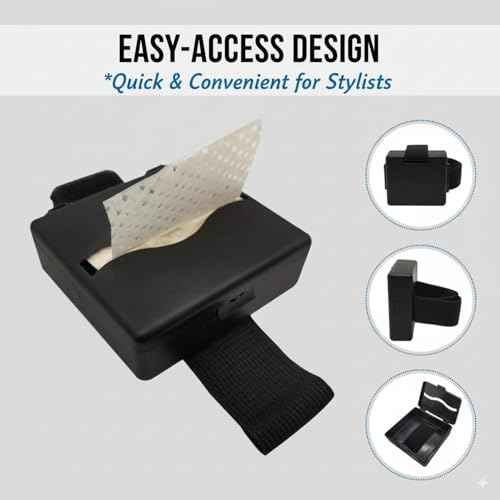 180Pcs Salon Perm Paper Wrist Dispenser Box - Ultra Thin Hair Dye & Perm End Papers, Heat Resistant Wristband for Barber Shop & Home Use