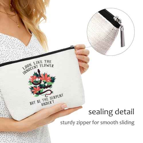 Novelty Quote Makeup Bag Book Lovers Gifts Feminist Gift Reading Accessories Cosmetic Travel Bag for Women Friends Girls Sister Reader Literature Toiletry Bag for Birthday Christmas Zipper Pouch