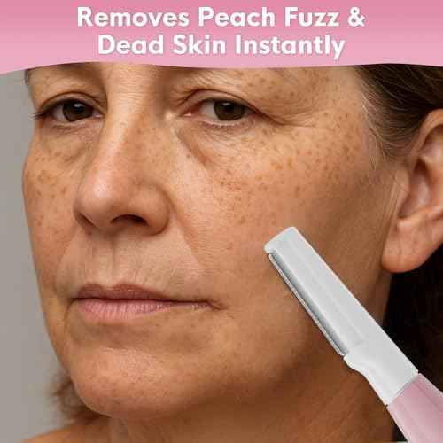 Sonic Dermaplane Razor for Women Face,Women¡¯S Facial Exfoliation & Peach Fuzz Hair Removal System,Anti-Aging?3 Speeds?8 Dermaplaning Blades?Rechargeable,Sonic Dermaplaning Tool