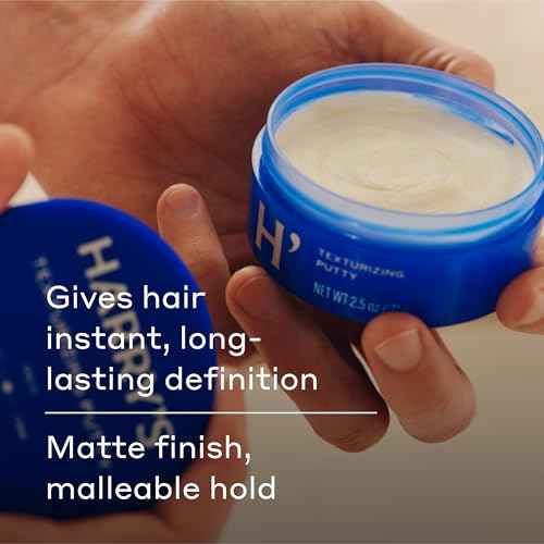 Harry's Texturizing Hair Putty for Men with Malleable Hold with Matte Finish - 2.5 oz - No Parabens or Sulfates - PACKAGING MAY VARY