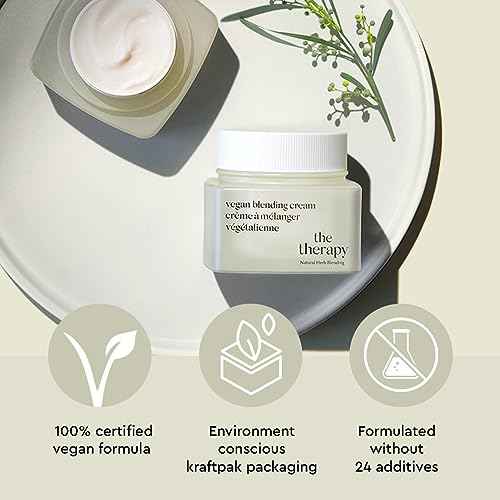 The Face Shop The Therapy Vegan Blending Cream Face Moisturizer - Soothing, Anti-Aging, Anti-Wrinkle, Firming Cream - Refillable - Face Cream Ideal for Sensitive & Dry Skin - Korean Skin Care