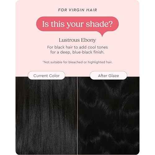 Glaze Supergloss Color Conditioning Gloss With Dispensing Pump ? Hydrating Semi-Permanent Color Hair Gloss & Shine Boost ? Vegan, Cruelty-Free ? 6.4 fl oz - Lustrous Ebony - Blue Black