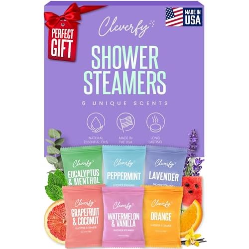 Cleverfy Shower Steamers Aromatherapy ? Stocking Stuffers for Women, Teens and Wife ? Christmas Gifts for Women and Teen Girls ? White Elephant Gifts for Adults ? 6 Tablets