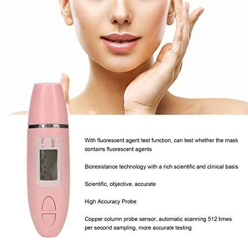 Facial Skin Analyzer Skin Tester Portable Water Oil Detector Pen with Digital LCD Display Skin Moisture Meter for Home Beauty Salon SPA Care