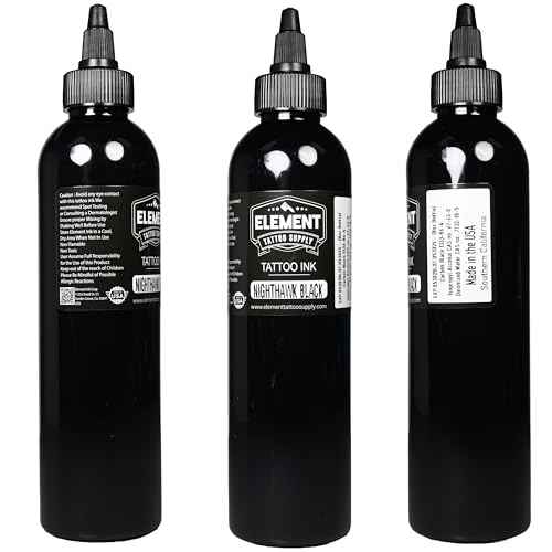 Element Tattoo Supply Black and White Tattoo Ink Set 8oz Professional Set for Human Skin Tattooing Mixing Outlining Highlight
