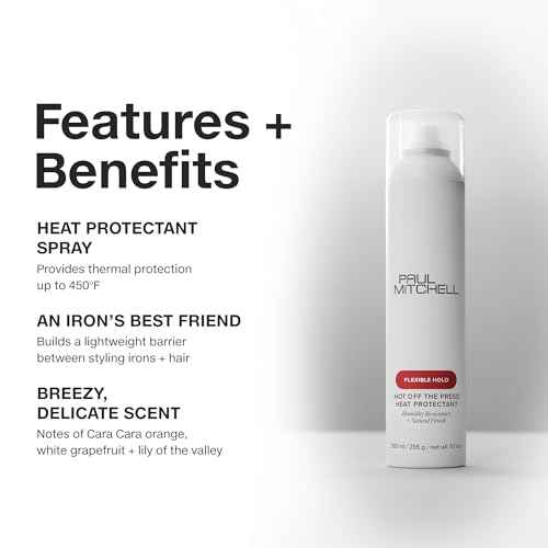 Paul Mitchell Hot Off The Press Thermal Protection Hairspray, Perfect Prep + Finish For Heat Styling, For All Hair Types, 6 oz