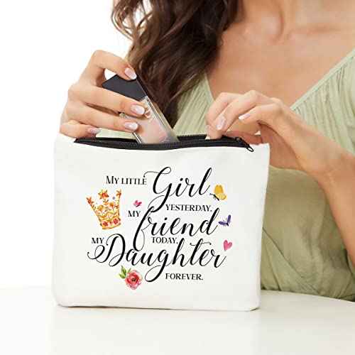 Daughter Gifts, Daughter Gift from Mom on Wedding Day Gifts for Bride Adult Daughter Gifts from Mom Birthday Gifts for Daughter Gifts From Dad- My Little Girl Yesterday Stepdaughter Gifts Makeup Bag