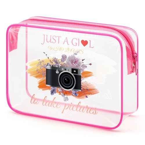 Photography Lovers Gifts Photographer Makeup Bag Camera Lover Gifts for Women Friends Photography Gifts for Videographer Beginners Cosmetic Bag Friendship Birthday Christmas Graduation Gift