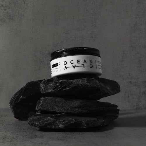 (SHEH?VOO) Ocean Clay - Premium Men¡¯s Hair Styling Clay - Firm Hold + Natural Shine - Sulfate & Paraben Free (2.4 oz)