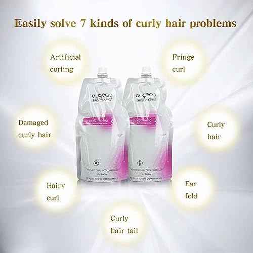 2x 800ML Smooth Hair Straightening Cream - Treatment for Curly Hair, Light Fragrance & Suitable for All Hair Types, Salon Commercial Grade