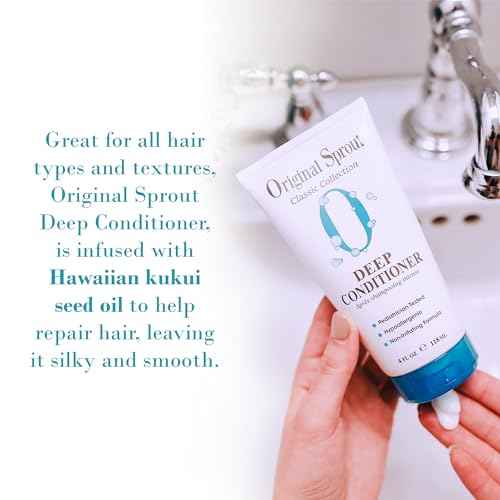 Original Sprout Deep Conditioner for All Hair Types, Vegan Conditioner, 32 oz. Bottle