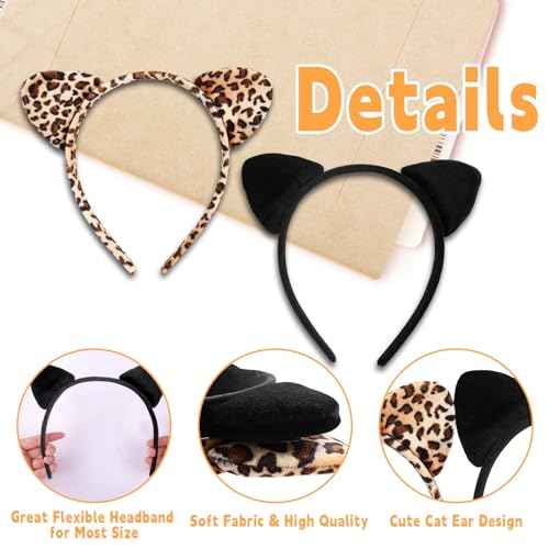 Cat Ear Headband for Women Girls Cute Animal Hairband Halloween Costume Party Accessories