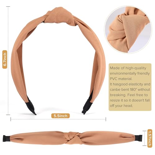 Headbands for Women Girls - 6PCS Stylish Top Knotted Headbands - Knotted Headband for Women - Head Bands Wide Hairband Hair Accessories
