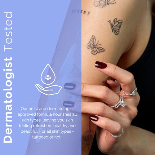 Tattoo Daily Moisturizing Lotion | Hydrating Daily Tattoo Care w/Niacinamide and Hyaluronic Acid to Enhance and Preserve Your Tattoos, 12 oz (2 Pack)