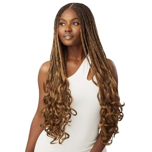 Outre - 13X4 Lace Frontal Wig - French Curl Box Braids 32" (JET BLACK 1)