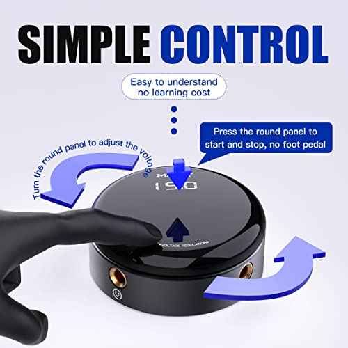 Mast Tattoo Power Supply, Halo2 Circle Digital Display Voltage, One Touch Easy Use for Tattoo Machine