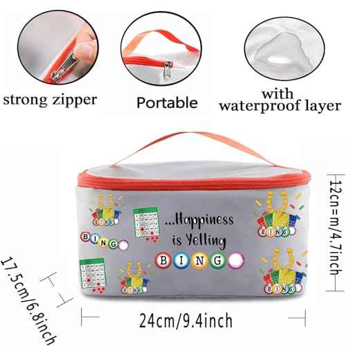 PXTIDY Gambler Cosmetic Case Game Lover Gifts Happiness is Yelling Game Gambling Travel Bag Lucky Game Gift for Lover Mom