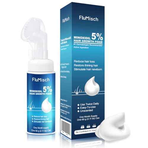 5% Minoxidil Foam for Men, 5% Biotin and 5% Minoxidil Use for Hair Growth, Slows Hair Loss and Promotes Hair Regrowth, 1 Month Supply