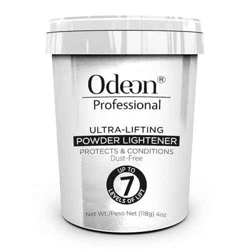 Odeon Professional Ultra-Lifting Hair Bleach Powder 4oz ? Lightens Up to 7 Levels ? For Balayage, Highlights & Full Hair Bleaching ? All Hair Types