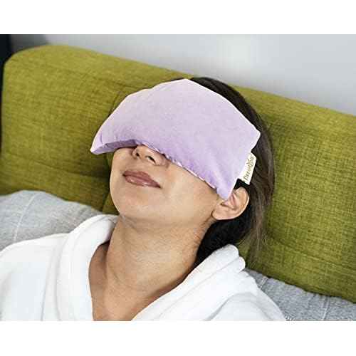 DreamTime Inner Peace Eye Pillow, Aromatherapy Lavender, Wellness and Relaxation Mask, Sooth Stress and Relieve Headaches, Purple Velvet