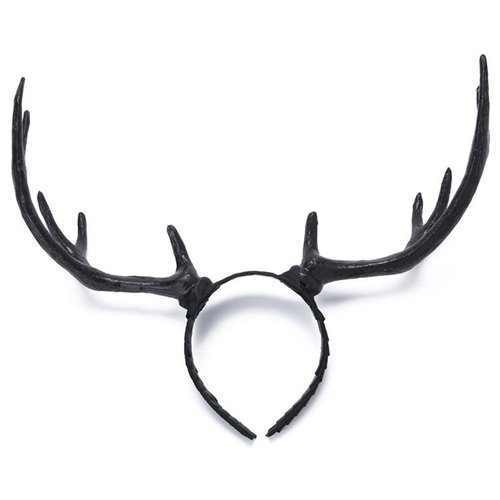 Handmade Gothic Steampunk Deer Antlers Headband Retro Headpiece Hallowmas Christmas Cosplay Photo props Hair Accessories (Black)