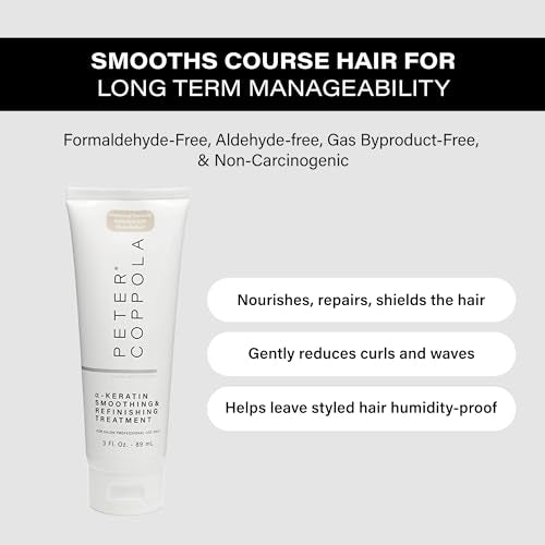 PETER COPPOLA a-Keratin Smoothing And Refinishing Treatment - Semi-Permanent Keratin Hair Treatment Smoothes, Nourishes, And Repairs the Hair - Formaldehyde-Free, Aldehyde-Free (3 Ounce)
