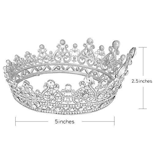 Glinda The Good Witch Crown, Princess Diaries Costume Tiara for Women - Vofler Silver Coronas para 15 A?os Hair Accessories Cake Topper for Bride Girl Party Quinceanera Prom Wedding Birthday Pageant