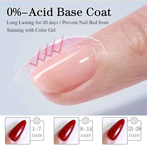 Double Rhythm 2 Pcs 15ML No Wipe Gel Top Coat and Base Coat Set Clear Glossy Gel Polish Kit Soak Off LED (Base and Top Coat)