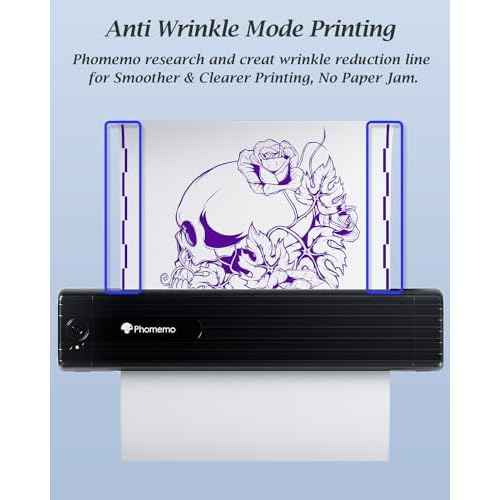 Phomemo TP83 Wireless Tattoo Stencil Printer, Upgraded Thermal Tattoo Printer Machine with 10pcs Transfer Paper, Bluetooth Tattoo Printer for Tattoo Artists & Beginners, Compatible with iPad Phone PC