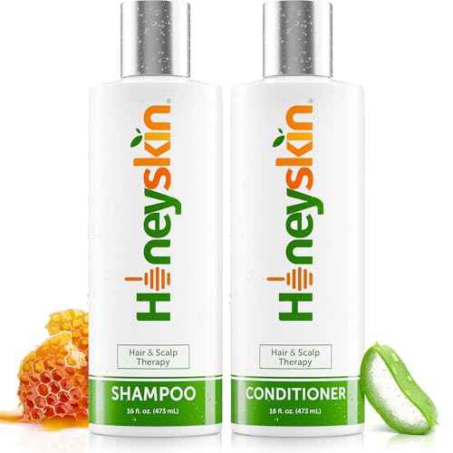 Honeyskin Hair Growth Shampoo and Conditioner for Women ? Sulfate-Free, Hydrating & Volumizing Set with Manuka Honey & Aloe Vera ? Non-Toxic Hair Thickening Shampoo for Thinning Hair 16oz