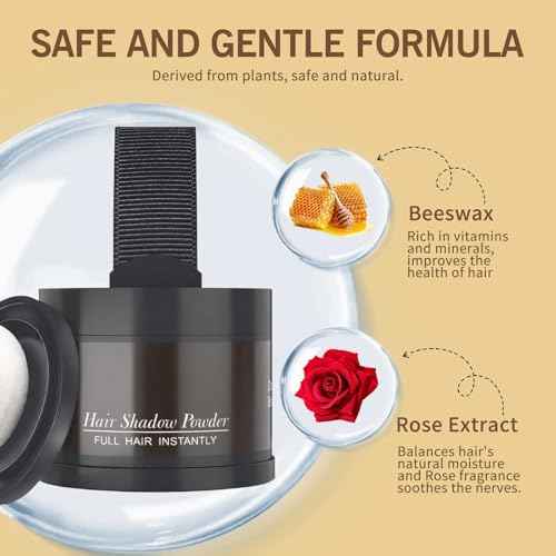 gowwim Hairline Powder(Dark Brown) Hair Root Dye, Instantly Hair Color Shadow Cover Gray Hair Root, Hair Touch-Up, Thin Hair Powder 4 g