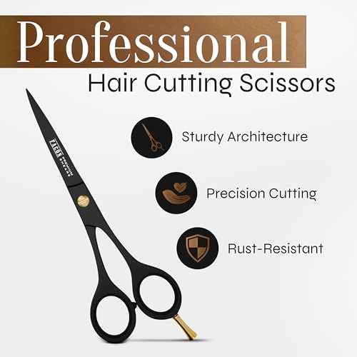 Fac?n Hair Cutting Scissors - Professional Hair Scissors 6.5 Inch Razor Edge Barber Shears Salon Hair Cutting Shears - Japanese Stainless Steel - Precision Cutting Premium Shears for Men, Women & Kids