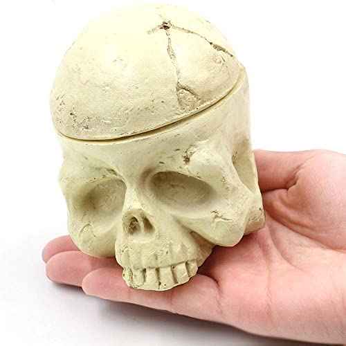 Skull Tattoo Ink Cup Holder - Yangna Skull Head Tattoo Ink Cap Holder 7 Holes Stand Hard Resin Pigment Cap Holder