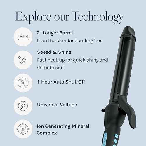 Bio Ionic Long Barrel Styler,Curling Iron with Moisture Heat Technology & NanoIonic MX, Verstatile Curling Wand