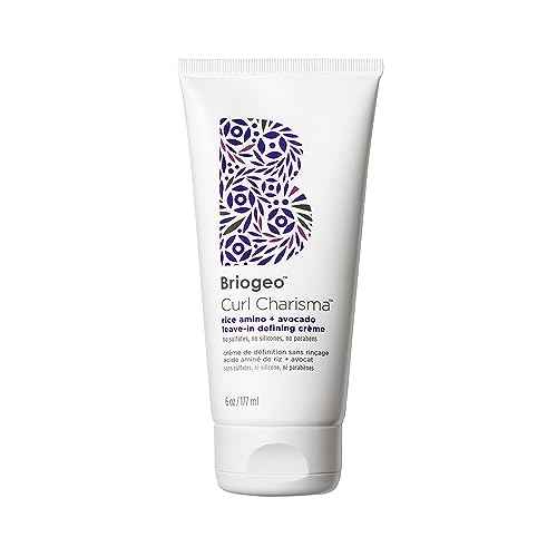 Briogeo Curl Charisma Rice Amino + Avocado Leave-In Defining Cr?me, Anti Frizz Hair Styling Moisturizer, Leave In Cream for Wavy, Curly, Coily Hair, Boosts Hydration, Vegan, Cruelty-Free