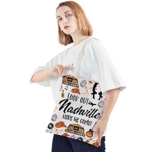 JNIAP Nashville Makeup Bag Nashville Trip Gifts Nashville Themed Gifts Nashville Zipper Bag Nashville Bags For Women (look out Nashville TG)