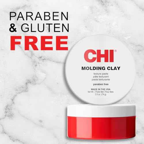 CHI Molding Clay Texture Hair Paste, Styling Product For Volume, Texture & Body, Paraben & Gluten-Free, 2.6 Oz
