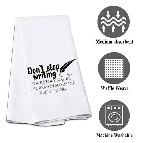 G2TUP Creative Writer Don't Stop Writing Makeup Bag - Future Author Cosmetic Bag - Novelist Appreciation Gift - Zipper Travel Bag (Stop Writing KT)